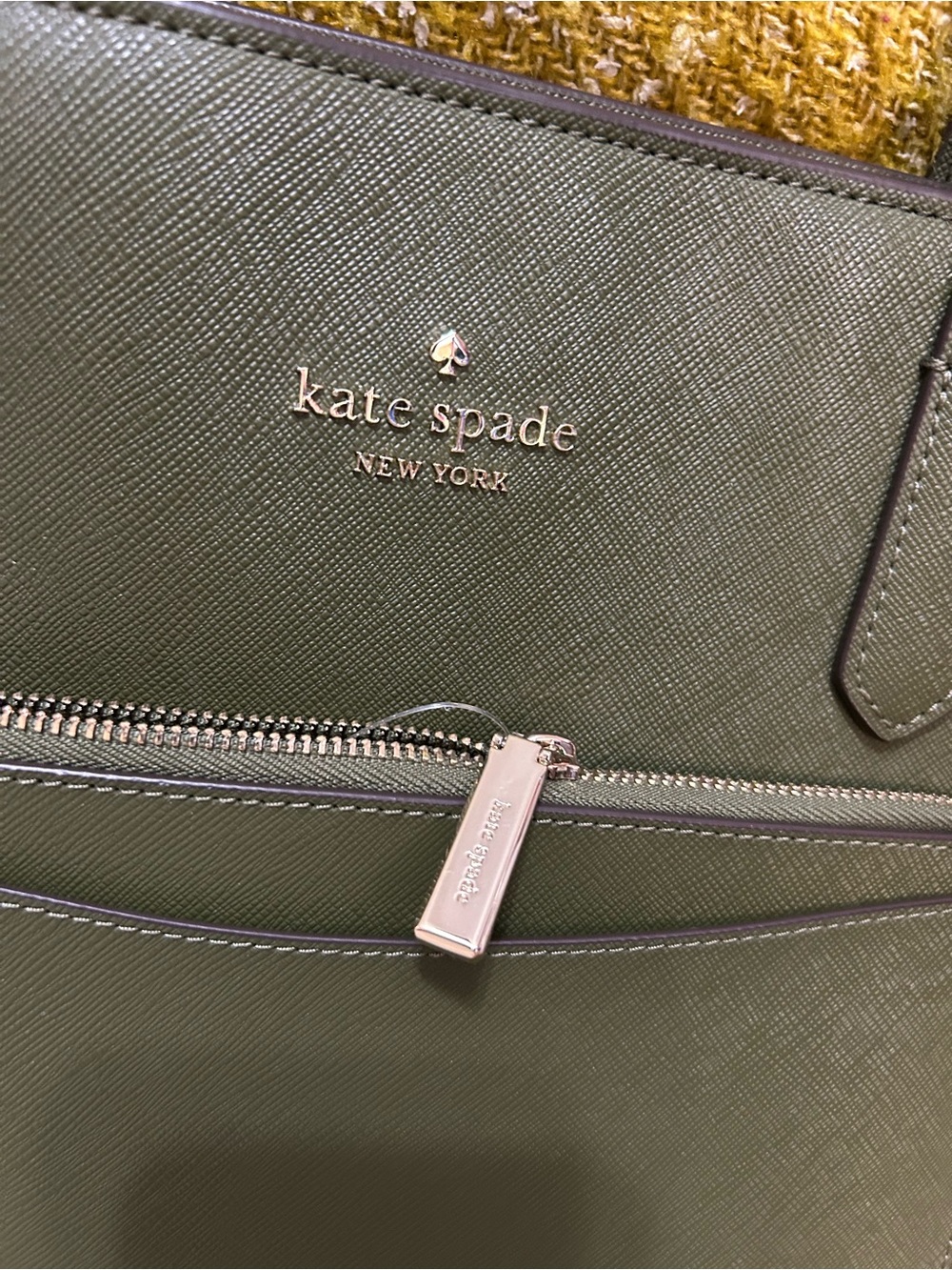 Kate Spade Olive Green Tote Bag - Picture 2 of 13